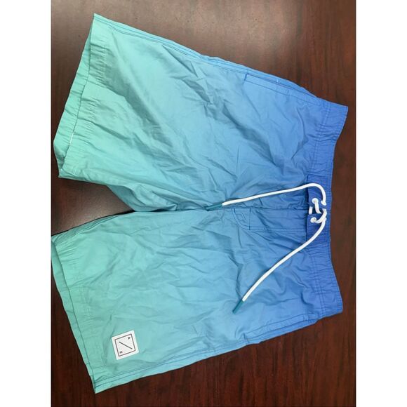 American Eagle Men’s Ombré Swim Trunks Size Medium - Picture 1 of 8